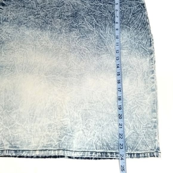 Fashion Nova Pencil Skirt Womens Size1X Stretch Acid Wash Mini Length NEW - Picture 12 of 12